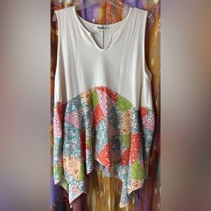 Boho Multicolor Patchwork Top ✨